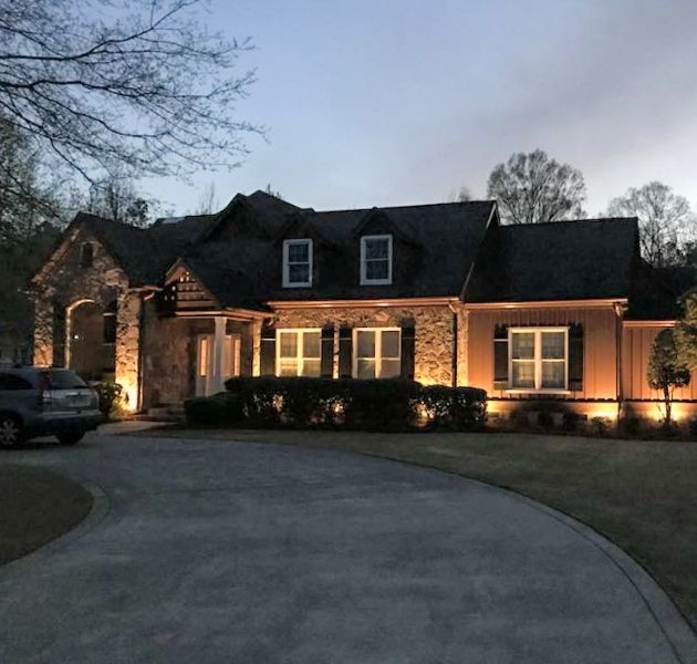 House with Outdoor Lights