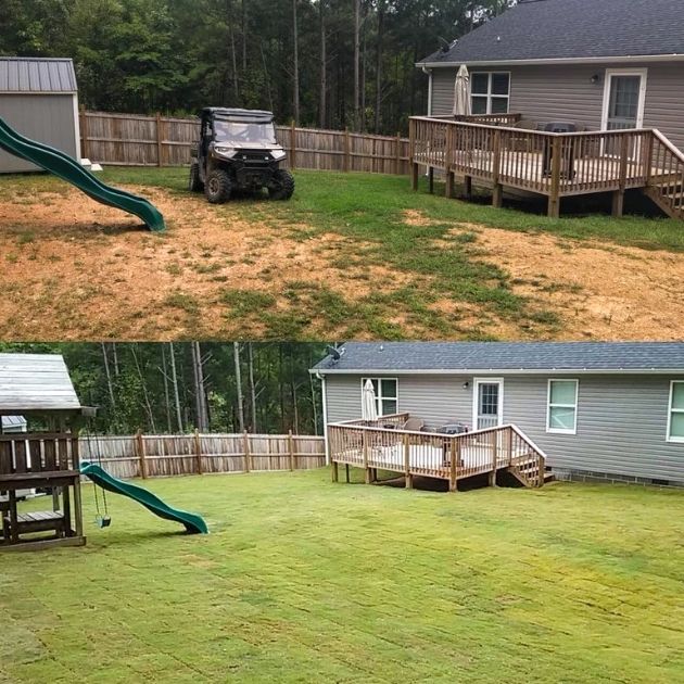 Sod Installation Before and After