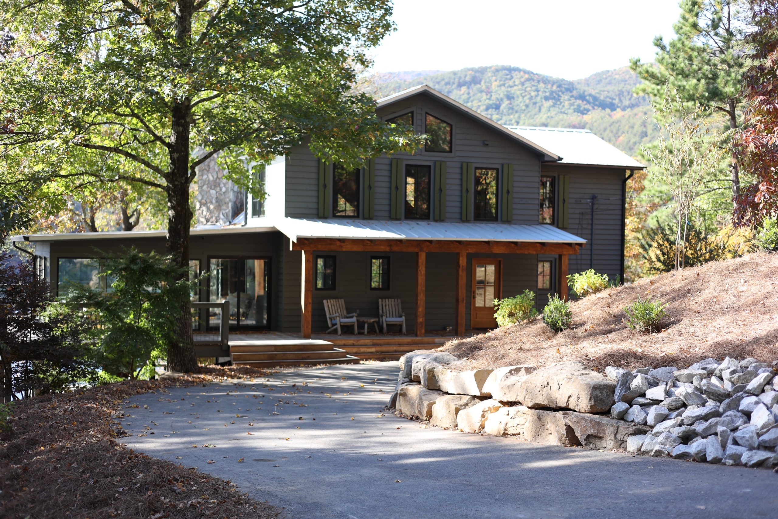 retaining wall in blue ridge georgia