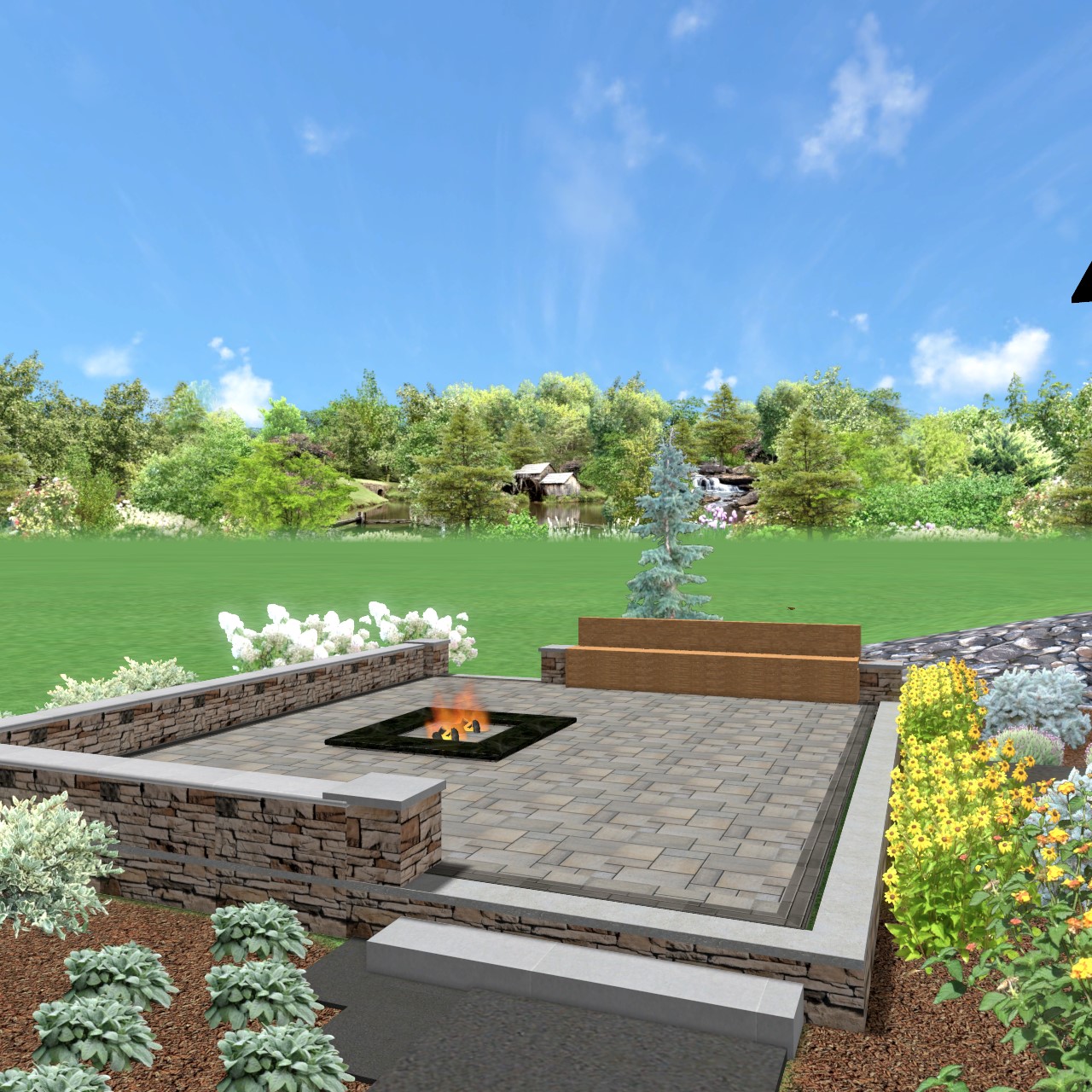 landscape patio design blue ridge ga