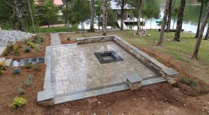 paver patio fire pit landscaping company blue ridge ga